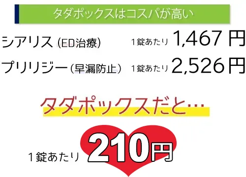 タダポックスはコスパが高い