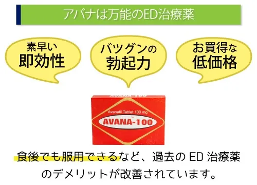 アバナは万能のED治療薬