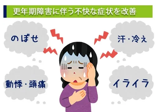 更年期障害に伴う不快な症状を改善