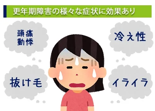 更年期障害の様々な症状に効果あり