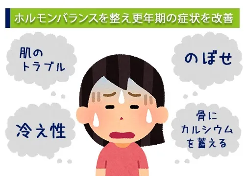ホルモンバランスを整え更年期の症状を改善