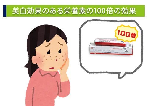 美白効果のある栄養素の100倍の効果