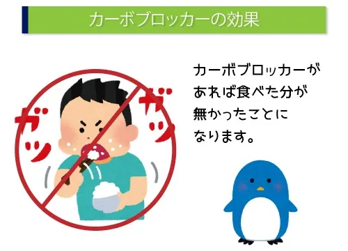 カーボブロッカーの効果