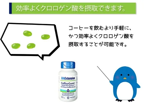 効率よくクロロゲン酸を摂取できます。