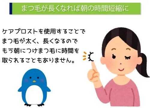 まつ毛が長くなれば朝の時間短縮に