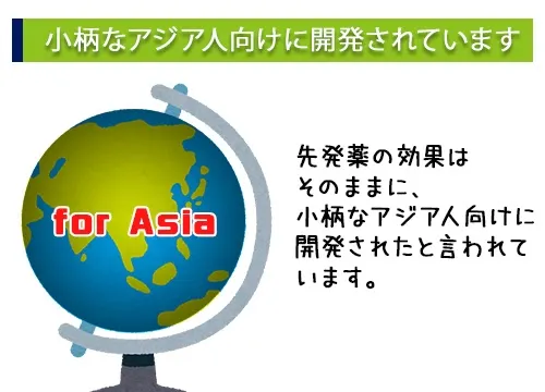 小柄なアジア人向けに開発されています