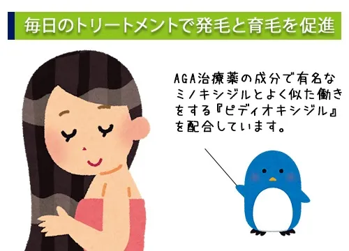 毎日のトリートメントで発毛と育毛を促進