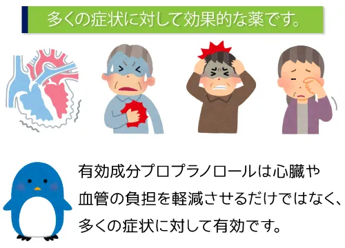 多くの症状に対して有効な薬です。