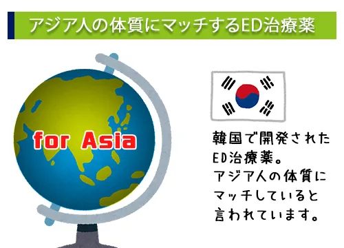アジア人の体質にマッチするED治療薬