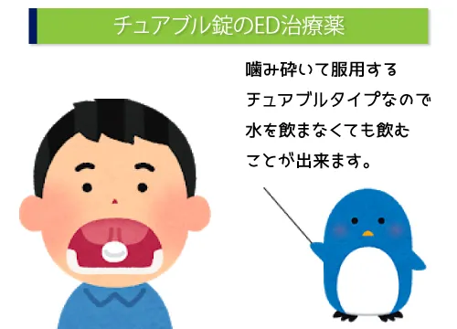 チュアブルタイプのED治療薬